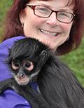 Jolene Crowley with monkey